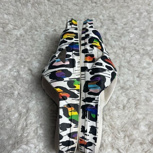 Unisex Cole Haan Rubber Slip on Slide Sandals  Printed multi color Graffiti SZ8 - Picture 6 of 10